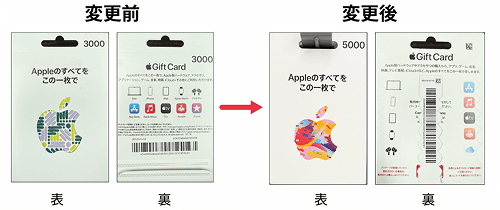 Appleギフトカード デザイン 改正